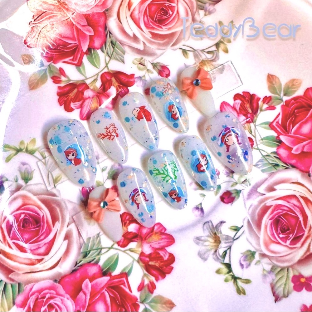 🐟 Story of Ponyo 🐟 ฅ՞•ﻌ•՞ฅ PressOn Nails